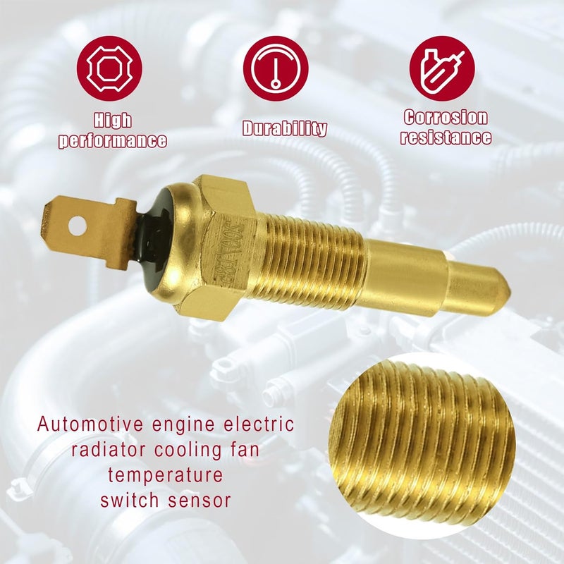 BTFO 1/8" NPT Thermostat Fan Switch, 200°F On - 185°F Off Electric Fan Temperature Switch Automotive Engine Coolant Radiator Cooling Fans Temp Switches for Trucks Cars - Image 4
